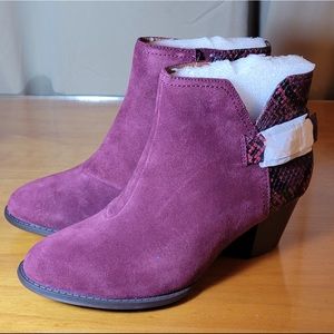 Vionic Suede Snake Print Water Resistant Boots-Naomi